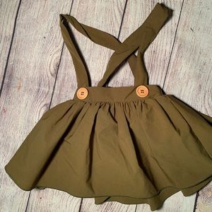 Pinafore skirt olive green